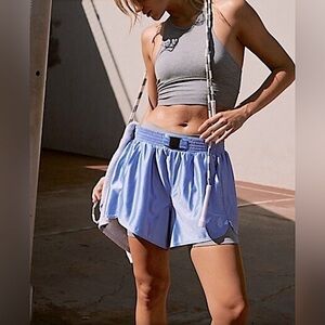 NWOT Free People Movement, Track Meet Short, Medium, Blue